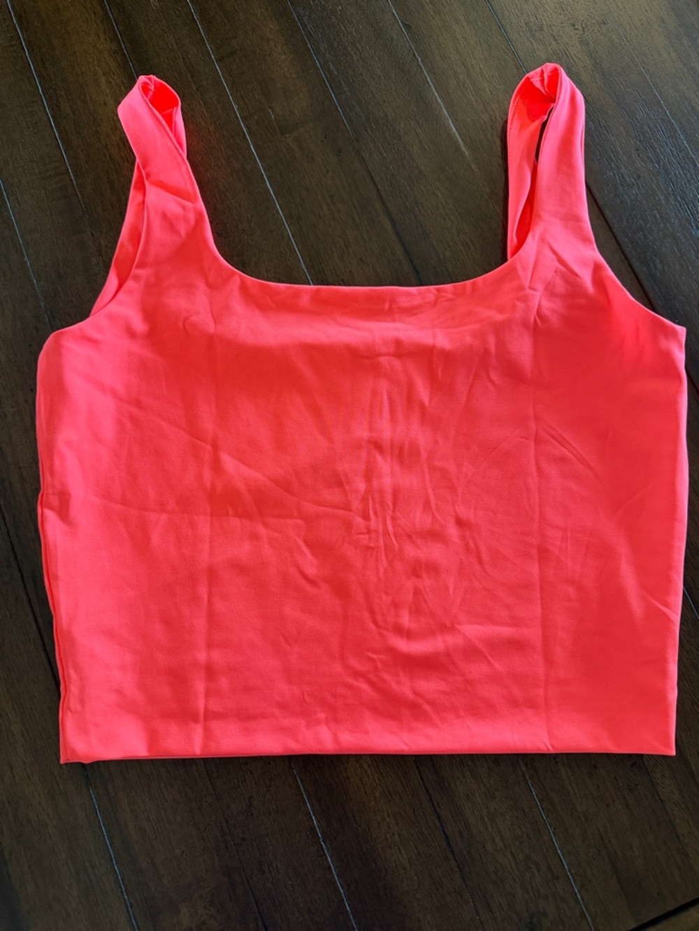 SHEIN Coral Square-Neck Crop Tank